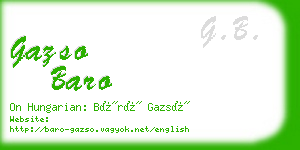 gazso baro business card